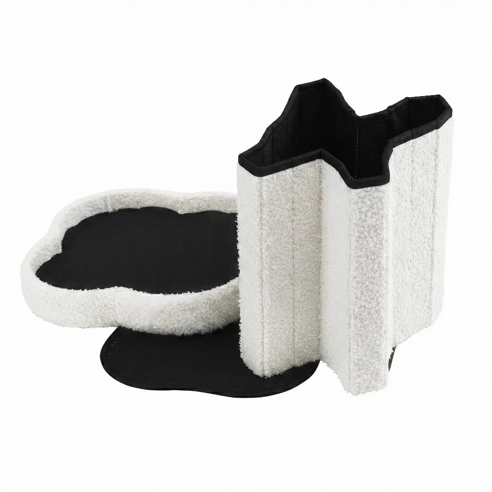 Storage Ottoman Foot Stool Foldable White