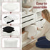 Storage Ottoman Foot Stool Foldable White