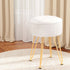 Artiss Ottoman Storage Foot Stool Vanity Velvet Round White