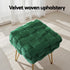 Artiss Ottoman Foot Stool Vanity Woven Velvet Green