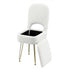 Artiss Storage Ottoman Vanity Stool Foot Stool Folding Back White