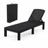 Gardeon Sun Lounge Outdoor Folding Recliner Patio Pool Beach Chair Rattan Black