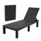 Gardeon Sun Lounge Outdoor Folding Recliner Patio Pool Beach Chair Slatted Black