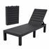 Gardeon Sun Lounge Outdoor Folding Recliner Patio Pool Beach Chair Slatted Black