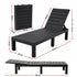 Gardeon Sun Lounge Outdoor Folding Recliner Patio Pool Beach Chair Slatted Black