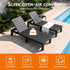 Gardeon Sun Lounge Outdoor Folding Recliner Patio Pool Beach Chair Slatted Black
