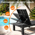 Gardeon Sun Lounge Outdoor Folding Recliner Patio Pool Beach Chair Slatted Black