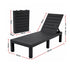 Gardeon 2X Foldable Sun Lounges Outdoor Recliner Patio Beach Chair Slatted Black