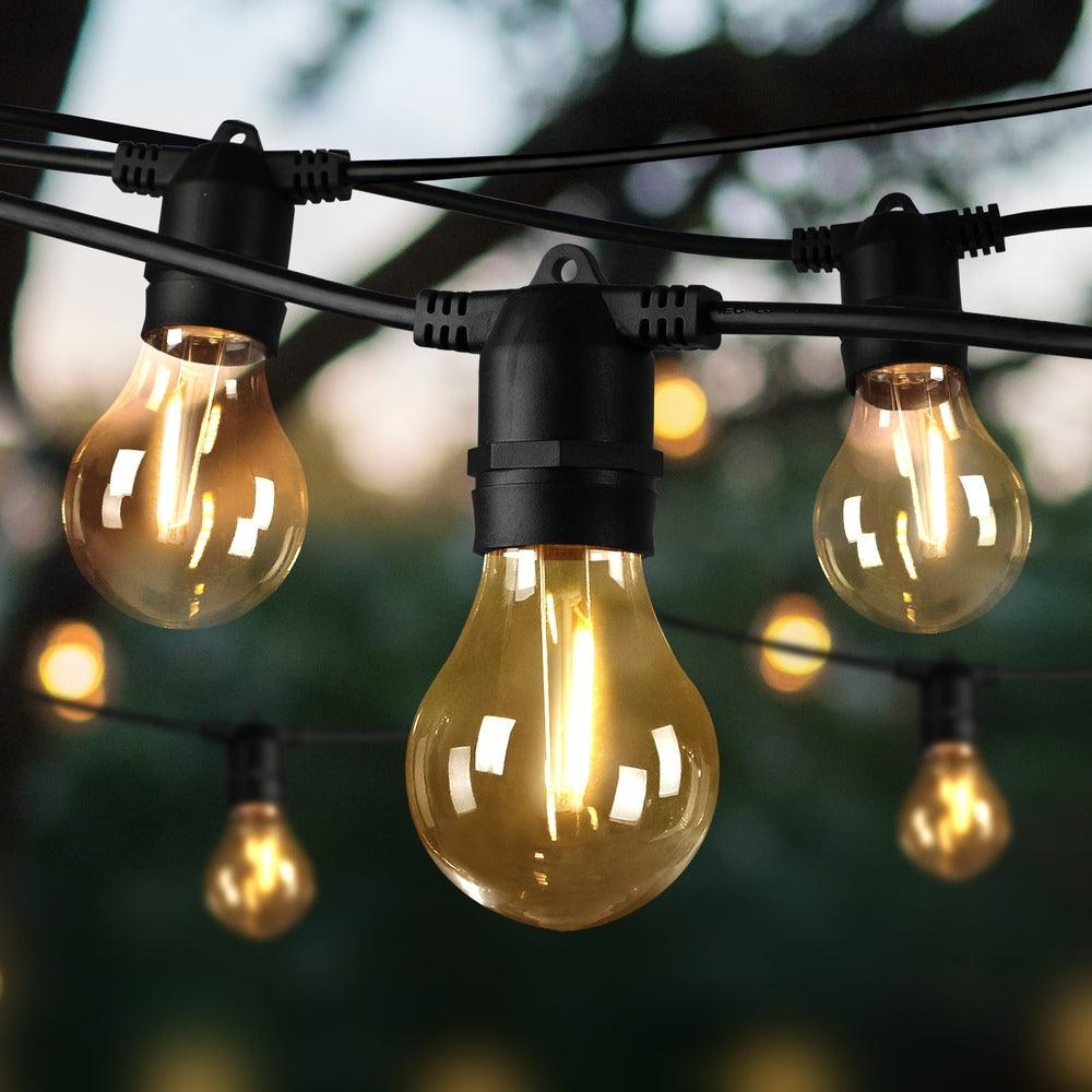 20M Solar Festoon String Lights LED Christmas Waterproof