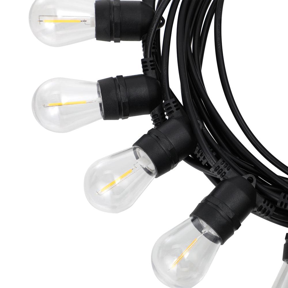 20M Solar LED Festoon String Lights Christmas Waterproof