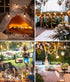 30M Solar LED Festoon String Lights Christmas Waterproof