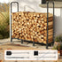 Firewood Rack 120cm Wood Rack 3 Sizes Firewood Storage with Tools Black