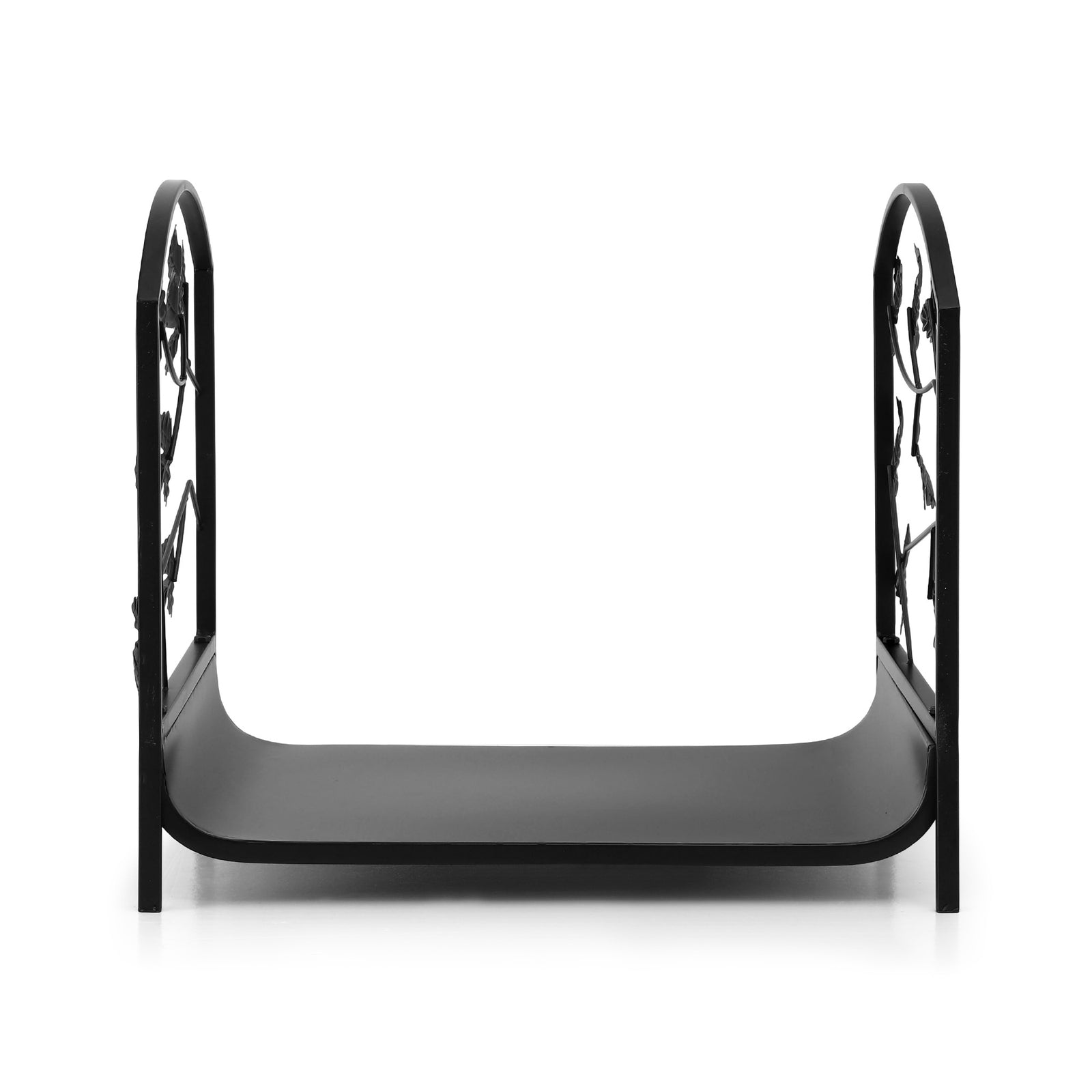 Firewood Rack 48cm Wood Rack Firewood Storage Indoor Outdoor Black