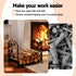 Firewood Rack 48cm Wood Rack Firewood Storage Indoor Outdoor Black
