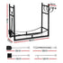 Firewood Rack 84cm Wood Rack Firewood Storage Indoor Outdoor Black