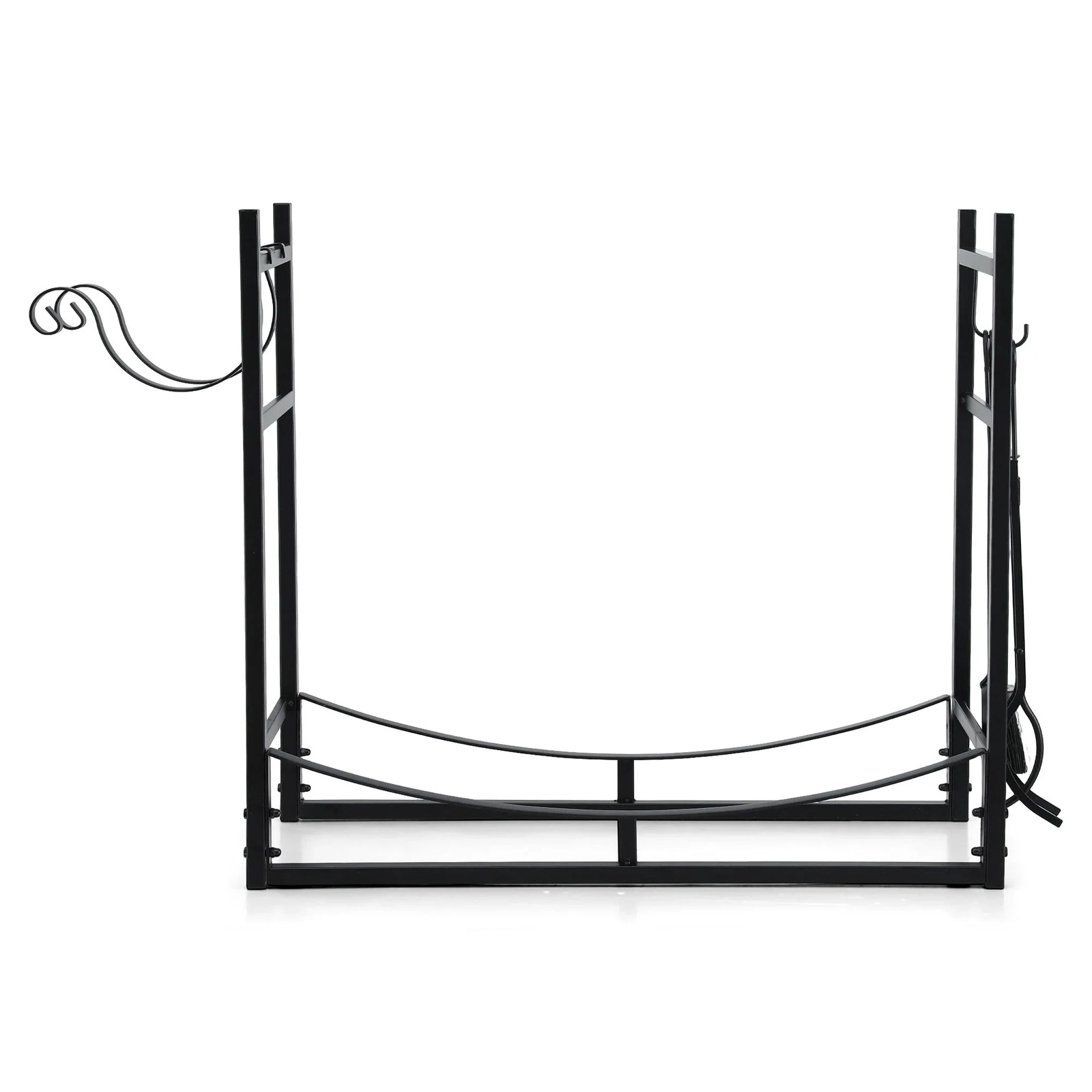 Firewood Rack 84cm Wood Rack Firewood Storage Indoor Outdoor Black