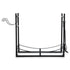 Firewood Rack 84cm Wood Rack Firewood Storage Indoor Outdoor Black