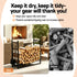 Firewood Rack 84cm Wood Rack Firewood Storage Indoor Outdoor Black