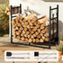 Firewood Rack 84cm Wood Rack Firewood Storage Indoor Outdoor Black
