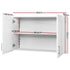 Wall Cabinet Storage Unit 2 Door Adjustable Shelf Kitchen Bathroom White