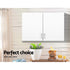Wall Cabinet Storage Unit 2 Door Adjustable Shelf Kitchen Bathroom White