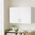 Wall Cabinet Storage Unit 2 Door Adjustable Shelf Kitchen Bathroom White