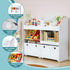 3 Tiers Kids Bookshelf Storage Children Bookcase Toy Box Organiser Display White