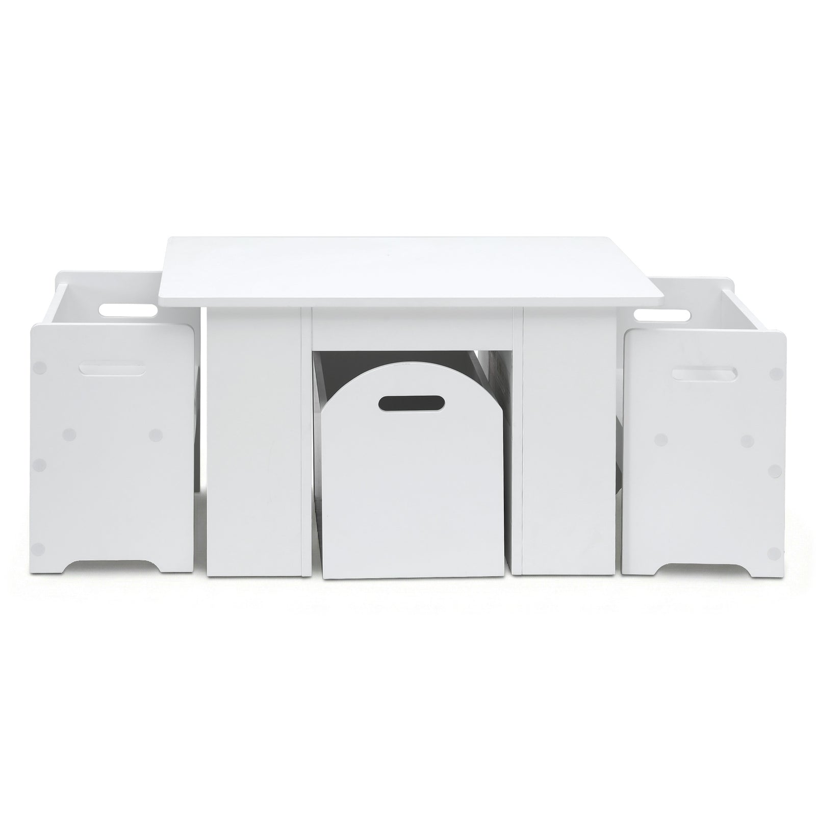 3PCS Kids Table and Chairs Set Storage Toys Play Activity Desk