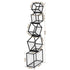 5-Tier Bookshelf Metal Geometric Display Shelf Storage Organizer Black