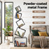 5-Tier Bookshelf Metal Geometric Display Shelf Storage Organizer Black