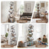 5-Tier Bookshelf Metal Geometric Display Shelf Storage Organizer Black