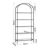 Bookshelf 5‑Tier – Industrial Metal Etagere with Tempered Glass Black