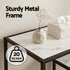 Artiss S‑Shape 4‑Tier Console Table – Marble Finish, Metal Frame, Slim Hallway Design