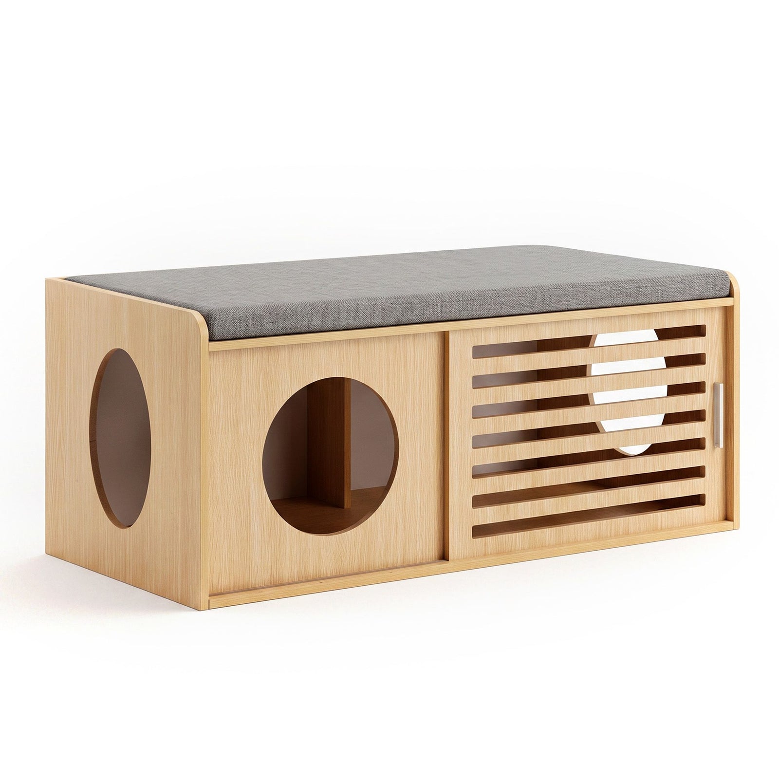 Artiss Pet Ottoman Footrest Bench with MDF Frame 100kg Capacity Natural