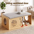 Artiss Pet Ottoman Footrest Bench with MDF Frame 100kg Capacity Natural