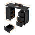 Artiss Manicure Table Nail Desk with Built-in Dust Collector Beauty Salon Station Drawers Shelves Wrist Cushion Wheels Black