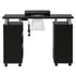 Artiss Manicure Table Nail Desk with Built-in Dust Collector Beauty Salon Station Drawers Shelves Wrist Cushion Wheels Black
