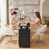 Artiss Manicure Table Nail Desk with Built-in Dust Collector Beauty Salon Station Drawers Shelves Wrist Cushion Wheels Black