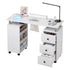 Manicure Table Nail Desk with Built-in Dust Collector Salon Station White
