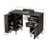 Manicure Table Nail Desk Built-in Dust Collector Salon Station Black 3