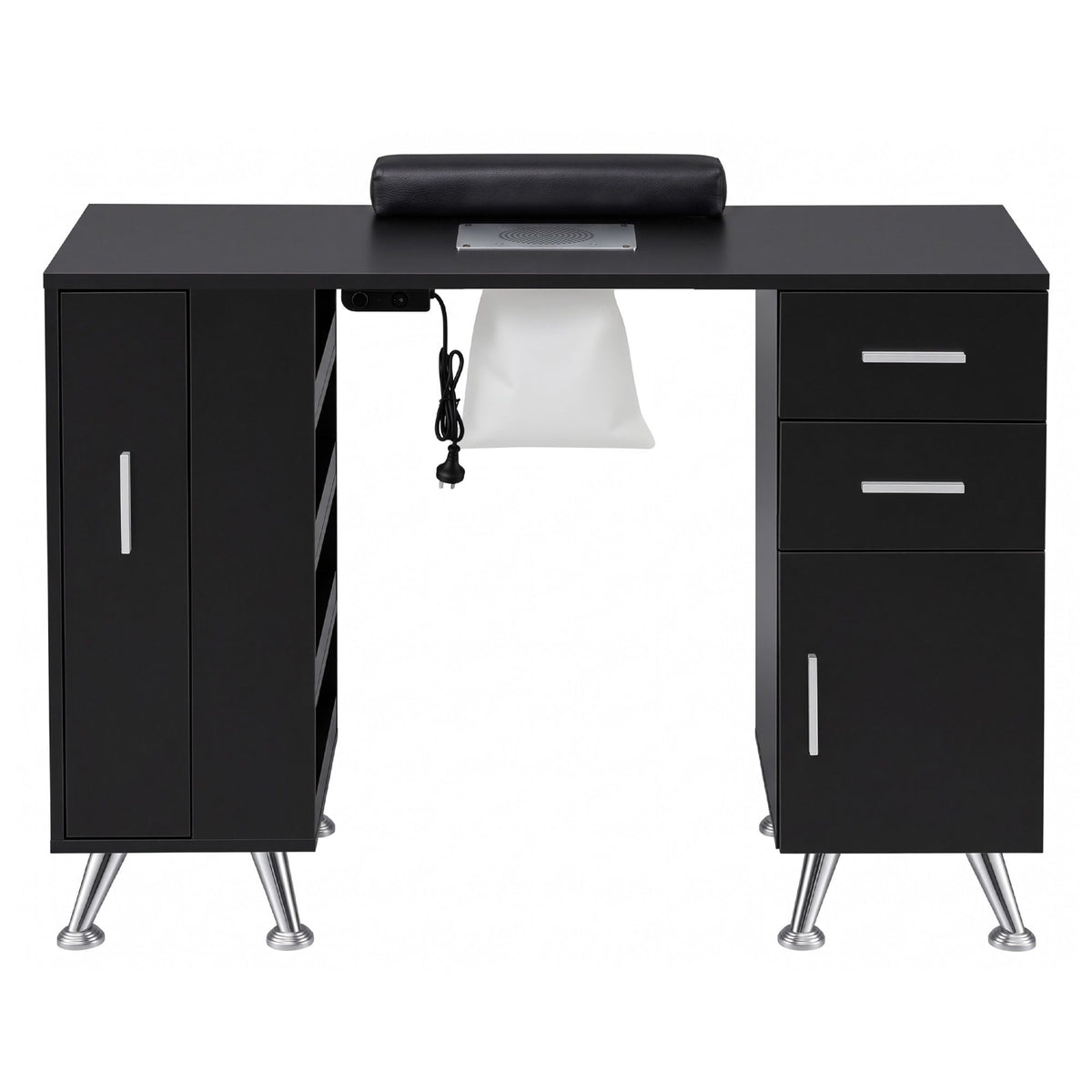 Manicure Table Nail Desk Built-in Dust Collector Salon Station Black 3