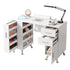 Artiss Manicure Table Nail Desk with Built-in Dust Collector Beauty Salon Station Drawers Shelves Wrist Cushion White