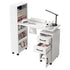 Artiss Manicure Table Nail Desk with Built-in Dust Collector Beauty Salon Station Drawers Shelves Wrist Cushion White