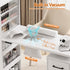 Artiss Manicure Table Nail Desk with Built-in Dust Collector Beauty Salon Station Drawers Shelves Wrist Cushion White
