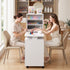 Artiss Manicure Table Nail Desk with Built-in Dust Collector Beauty Salon Station Drawers Shelves Wrist Cushion White