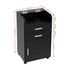 Professional Salon Station Rolling Cart, Hair Styling Beauty Cabinet with 2 Drawers & 2 Appliance Holders, Wood Barber Spa Trolley with 360° Wheels for Skincare & Vanity, Black