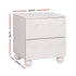 Artiss Bedside Table Nightstand 2 Drawers Storage Side Cabinet Beige