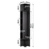 Artiss Corner Bookshelf 6-Tier Shelving with Coat Rack Black