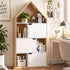 Artiss House Bookshelf 4 Tier Kids Storage Cabinet Shelf Unit White Pine