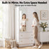 Artiss LED Wardrobe Cabinet Clothes Storage with Mirror 2 Drawers Hanging Rail